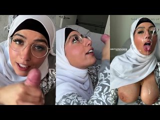 innocent hijabi aaliyah yasin gets covered in cum arab porn small tits milf